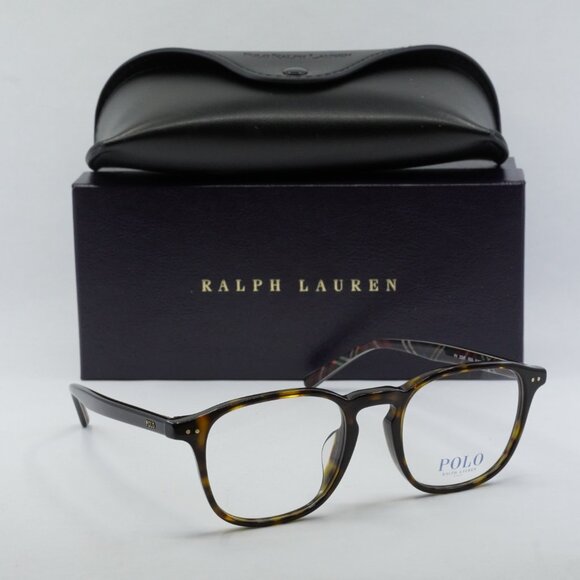 Polo Ralph Laurent PH2254F 5003 Rectangle Eyeglasses - Shiny Dark Havana 51mm - Picture 7 of 8